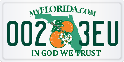 FL license plate 0023EU