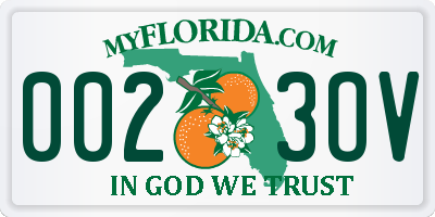 FL license plate 0023OV