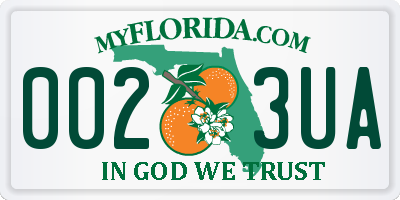 FL license plate 0023UA