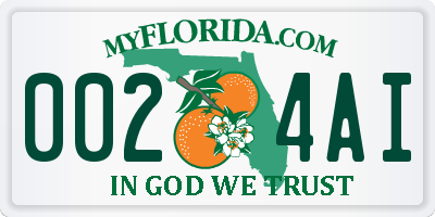 FL license plate 0024AI