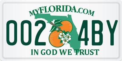 FL license plate 0024BY