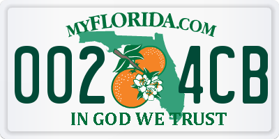 FL license plate 0024CB