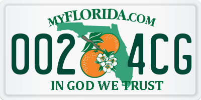 FL license plate 0024CG