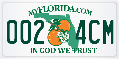 FL license plate 0024CM