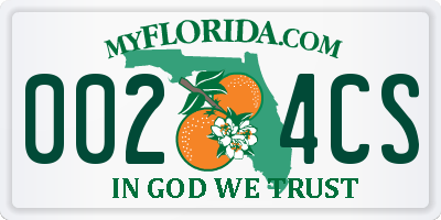 FL license plate 0024CS
