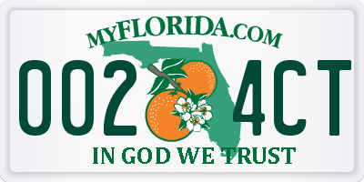FL license plate 0024CT