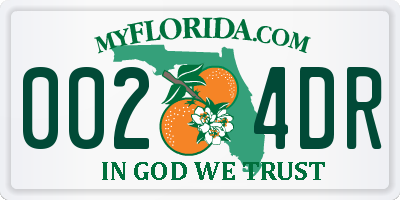 FL license plate 0024DR