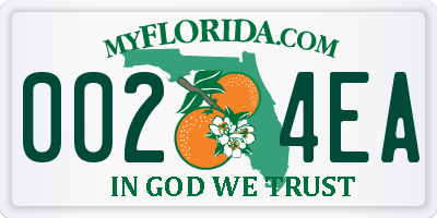 FL license plate 0024EA