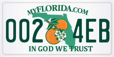 FL license plate 0024EB