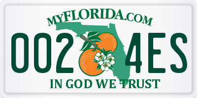 FL license plate 0024ES