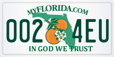 FL license plate 0024EU
