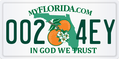 FL license plate 0024EY