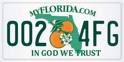 FL license plate 0024FG