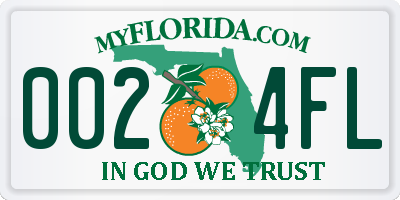 FL license plate 0024FL