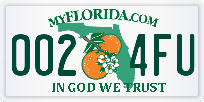 FL license plate 0024FU