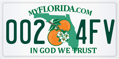 FL license plate 0024FV