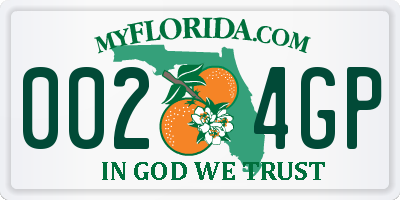 FL license plate 0024GP