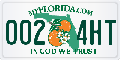 FL license plate 0024HT