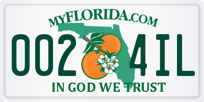 FL license plate 0024IL