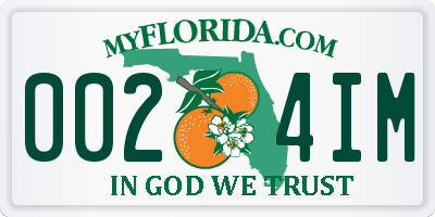 FL license plate 0024IM