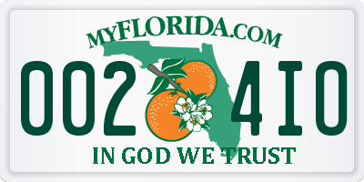 FL license plate 0024IO
