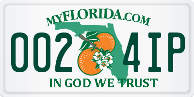 FL license plate 0024IP