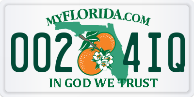FL license plate 0024IQ