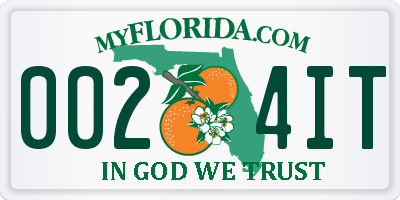 FL license plate 0024IT