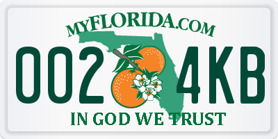 FL license plate 0024KB