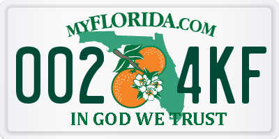 FL license plate 0024KF