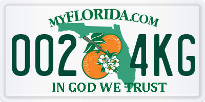 FL license plate 0024KG