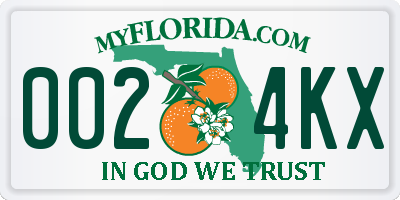 FL license plate 0024KX