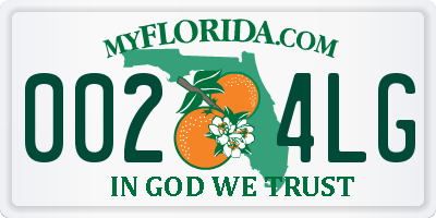 FL license plate 0024LG