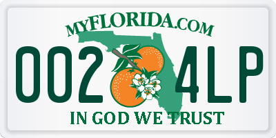 FL license plate 0024LP