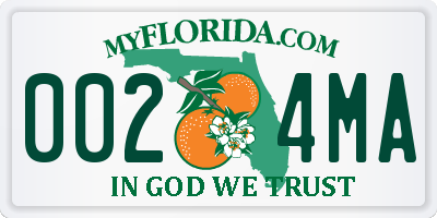 FL license plate 0024MA