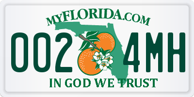 FL license plate 0024MH