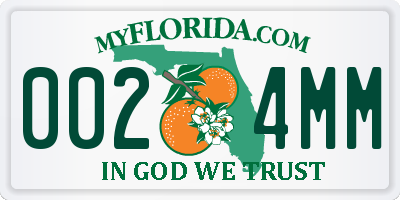 FL license plate 0024MM