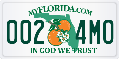 FL license plate 0024MO