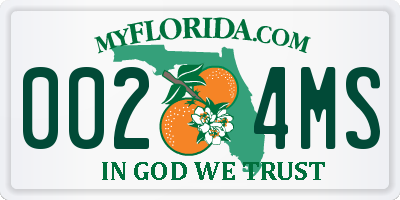 FL license plate 0024MS