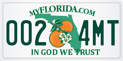 FL license plate 0024MT