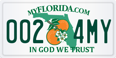 FL license plate 0024MY