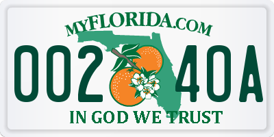 FL license plate 0024OA