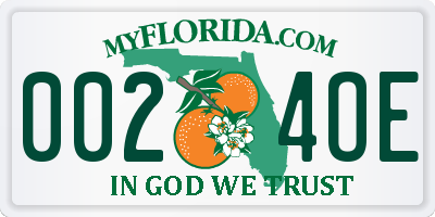 FL license plate 0024OE
