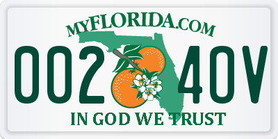 FL license plate 0024OV