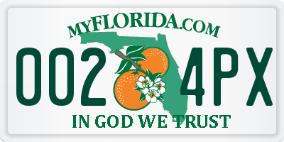 FL license plate 0024PX