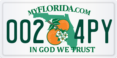 FL license plate 0024PY