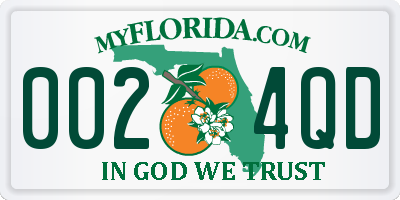 FL license plate 0024QD