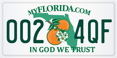 FL license plate 0024QF