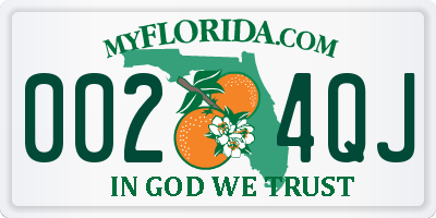FL license plate 0024QJ