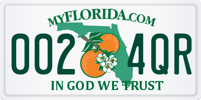 FL license plate 0024QR